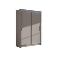 KLEIDERSCHRANK Miami I, mit RGB LED Beleuchtung - Kaschmir/Silberfarben, Holzwerkstoff/Kunststoff (120/200/58cm) - MIRJAN24