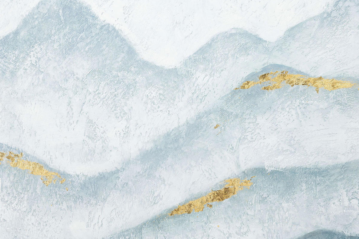 ACRYLBILD HANDGEMALT 75/100 cm - Petrol, Holz/Textil (75/100cm) - KUNSTLOFT