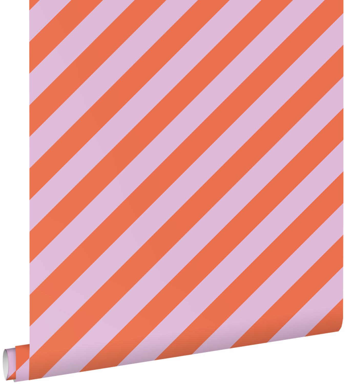TAPETE Streifen 53 cm x 10.05 m - Orange, Papier (53/1000cm) - ESTAhome
