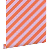 TAPETE Streifen 53 cm x 10.05 m - Orange, Papier (53/1000cm) - ESTAhome