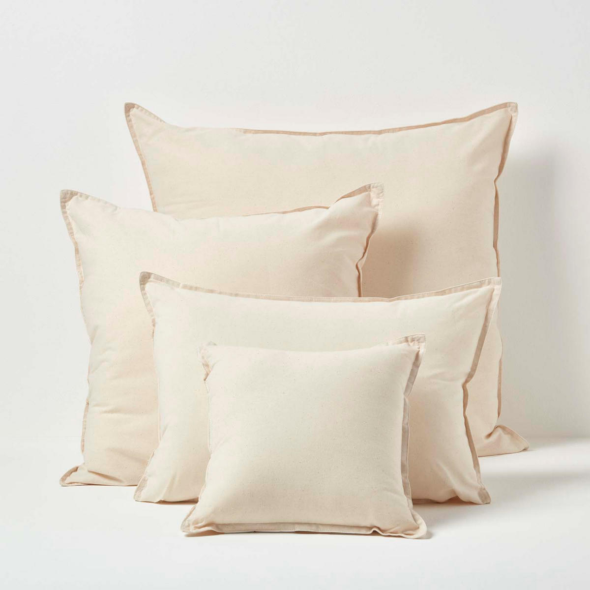 FÜLLKISSEN 50/50 cm – Bio-Baumwolle, Super-Mikrofaser-Füllung - Beige, Textil (50/50cm) - Homescapes