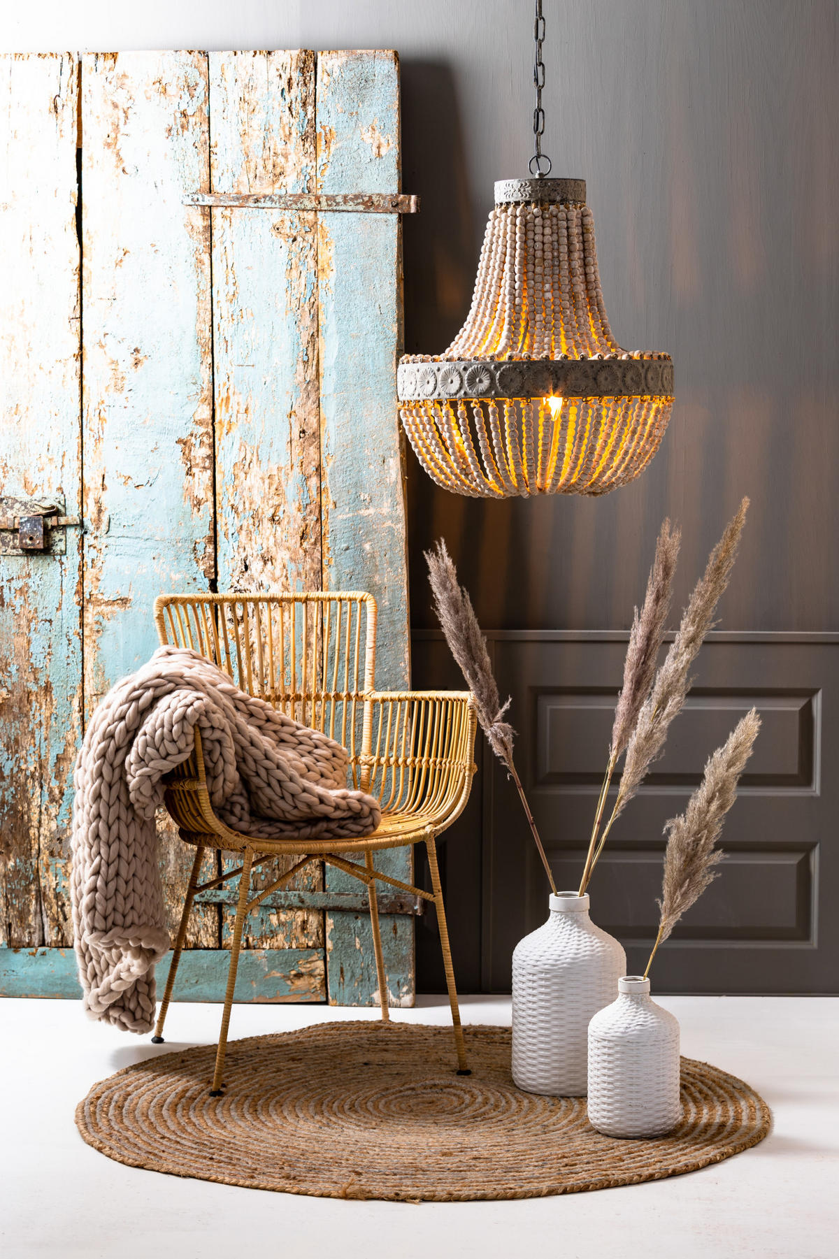 HÄNGELAMPE Luna Weiß Ø51/63 cm - Weiß, Metall (51/51/63cm) - Light & Living