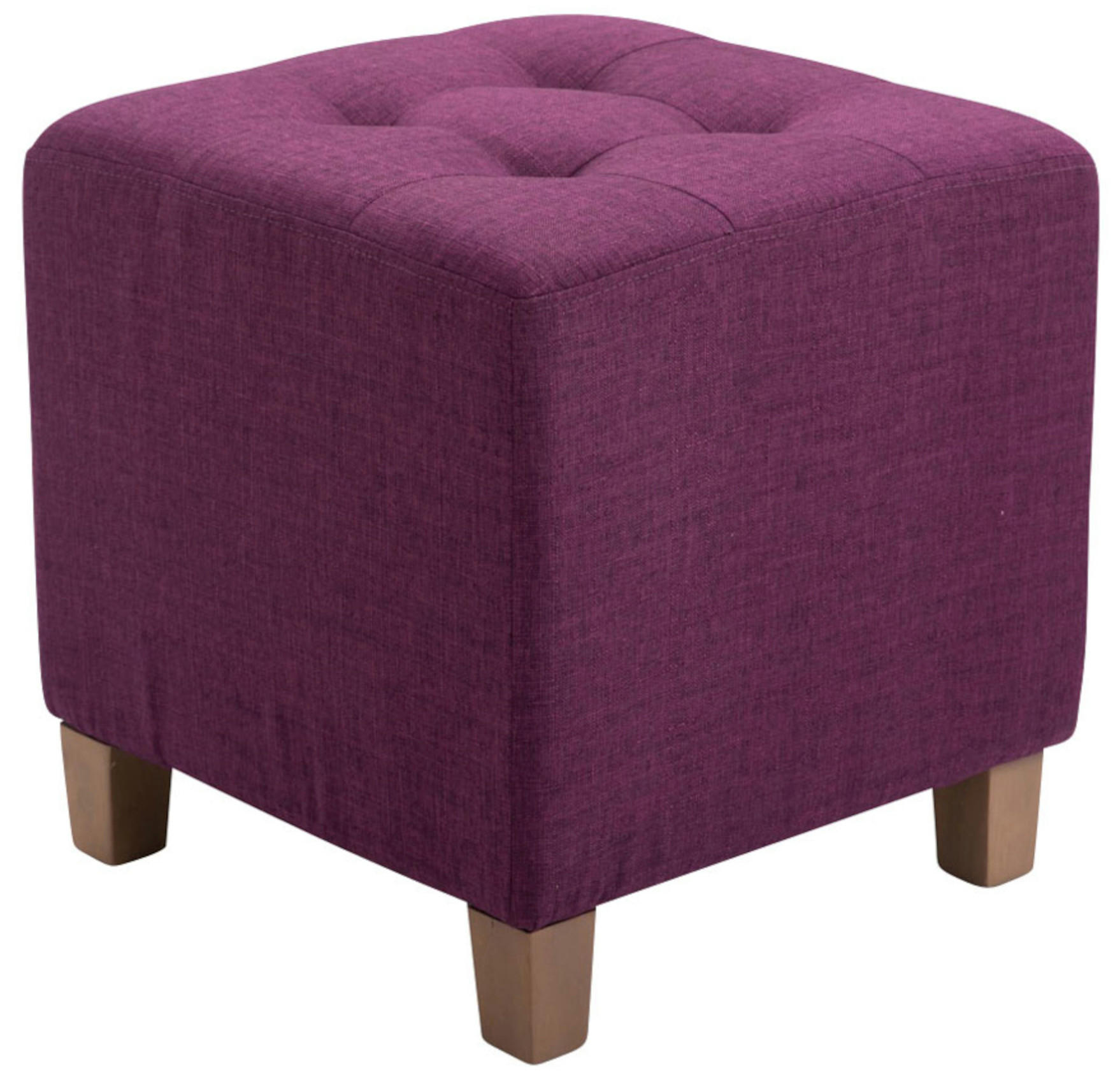 SITZWÜRFEL 2er Set Stoff lila - Lila, Holz/Textil (45/46/45cm) - CLP