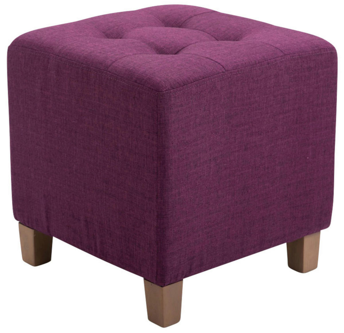 SITZWÜRFEL 2er Set Stoff lila - Lila, Holz/Textil (45/46/45cm) - CLP