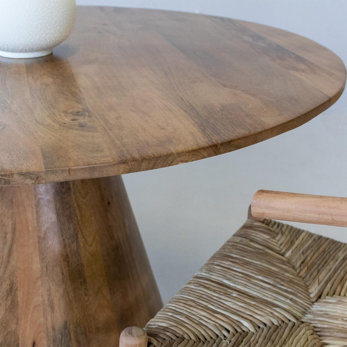 ESSTISCH rund aus Mangoholz 120cm, natürlich - Braun, Holz (120/120/76cm) - Giga Meubel