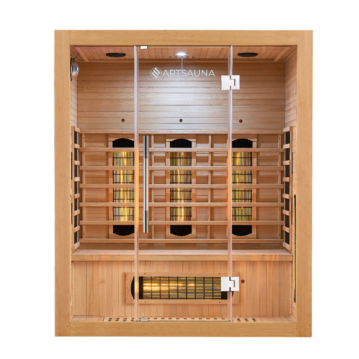 INFRAROTKABINE Kiruna160 mit Dual Technologie - Naturfarben, Holz (160/190/105cm) - Artsauna