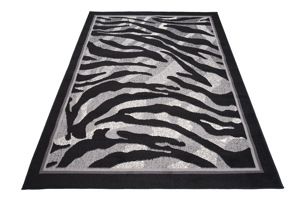 TEPPICH DREAM Schwarz Hellgrau 180/250 cm - Hellgrau/Schwarz, Textil (180/250cm) - Tapiso