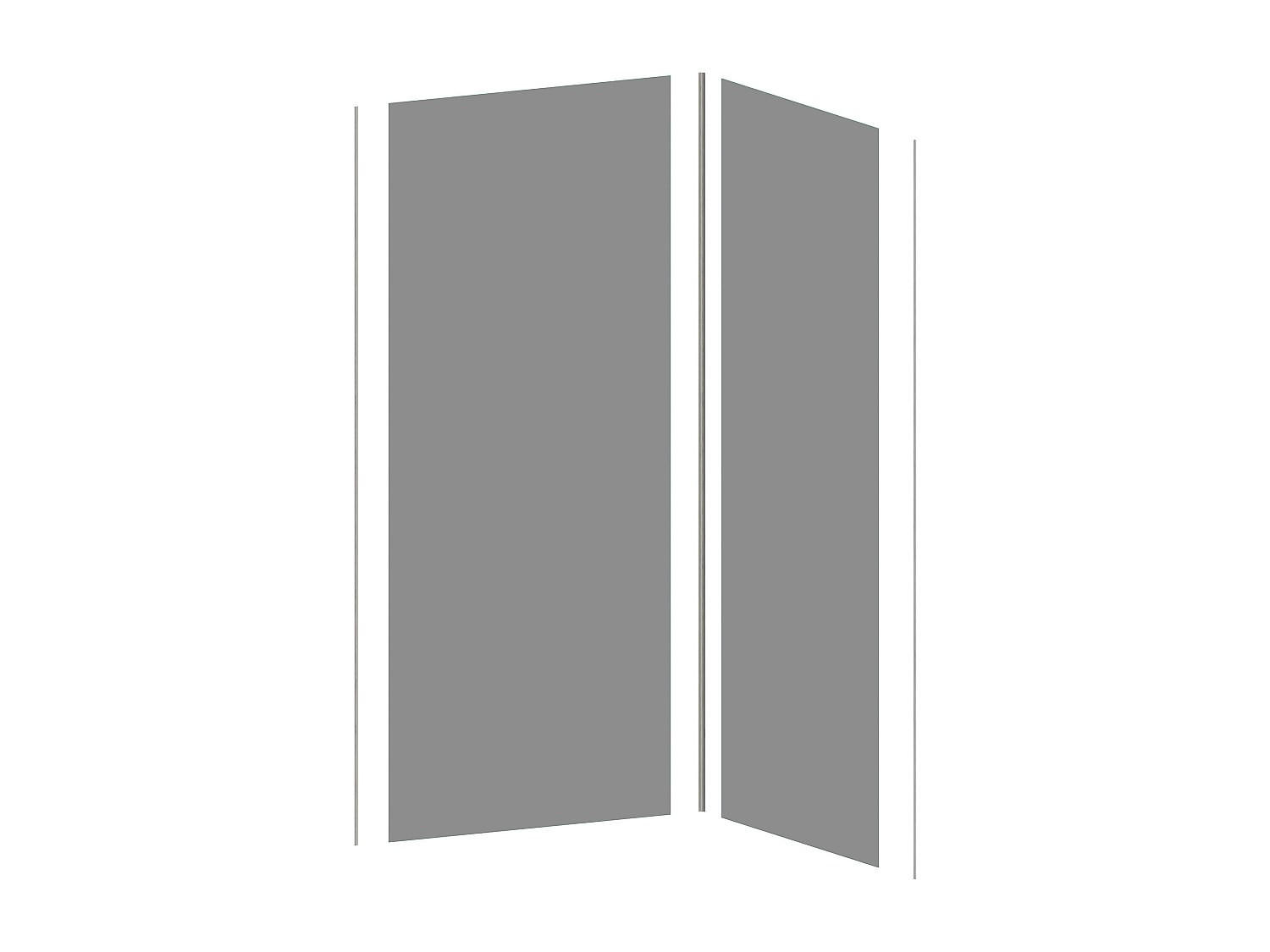 Vente-Unique Wandpaneele Grau 90x210x90 cm