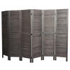 PARAVENT Grau, Braun - Braun/Grau, Holz (240/170/2cm) - MCW