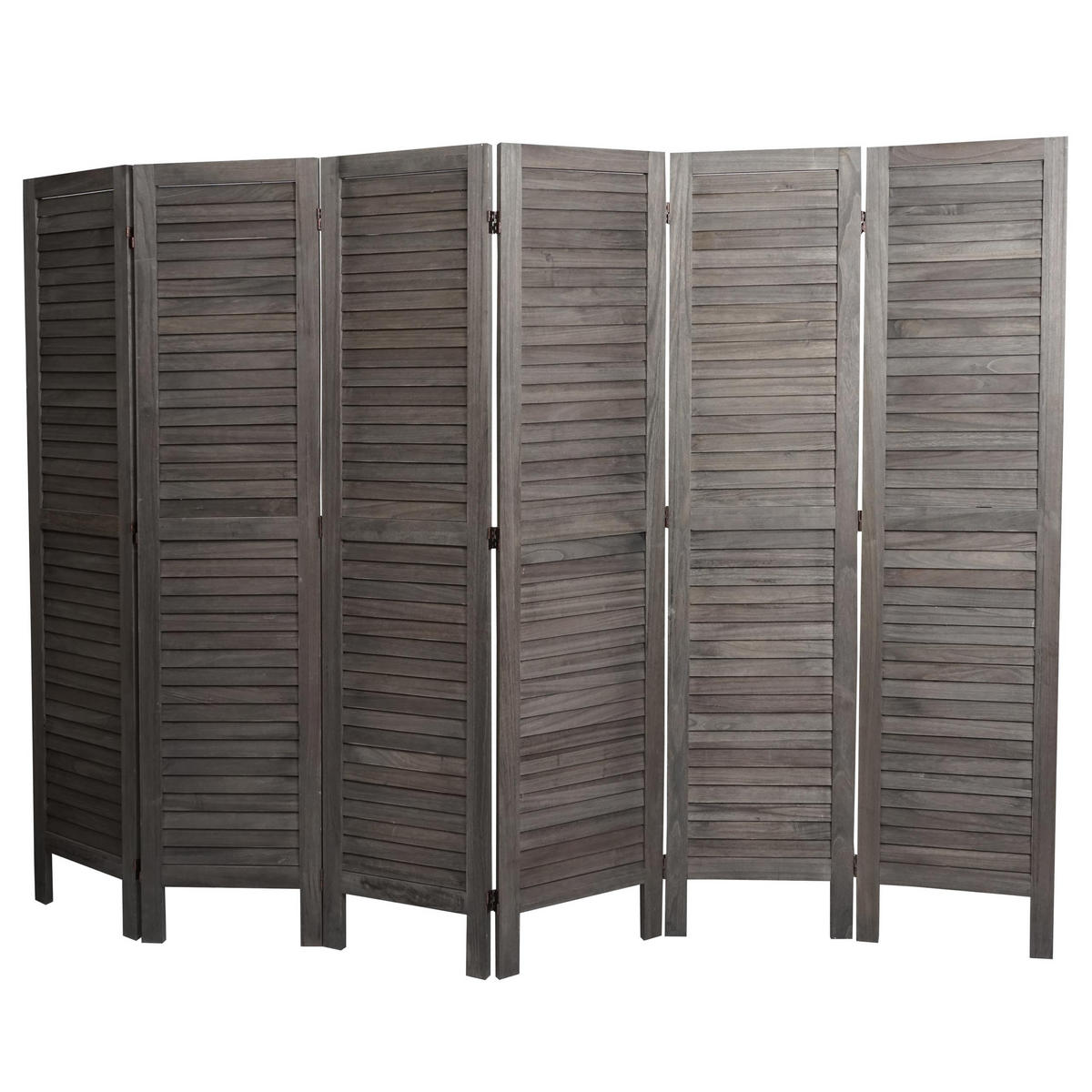 PARAVENT Grau, Braun - Braun/Grau, Holz (240/170/2cm) - MCW