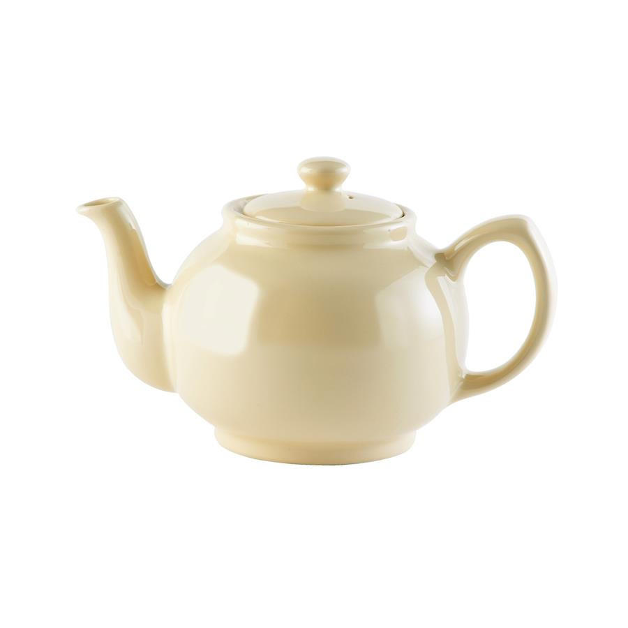 TEEKANNE 1100 ml Steingut klassisch creme, für 6 Tassen - Creme, Keramik (1.1L) - Price & Kensington