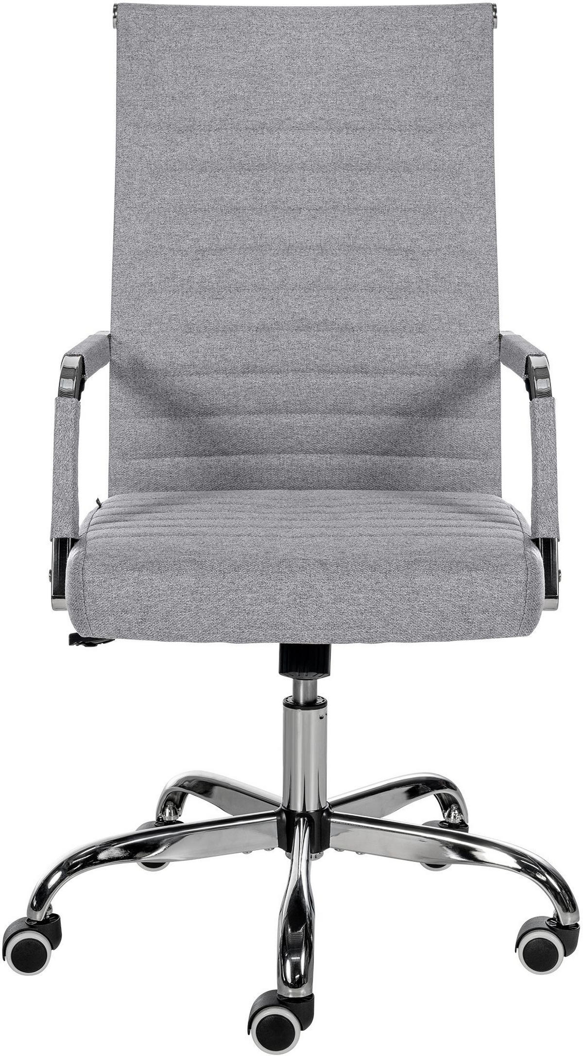 DREHSTUHL Stoff grau - Grau, Textil/Metall (51/98/63cm) - CLP
