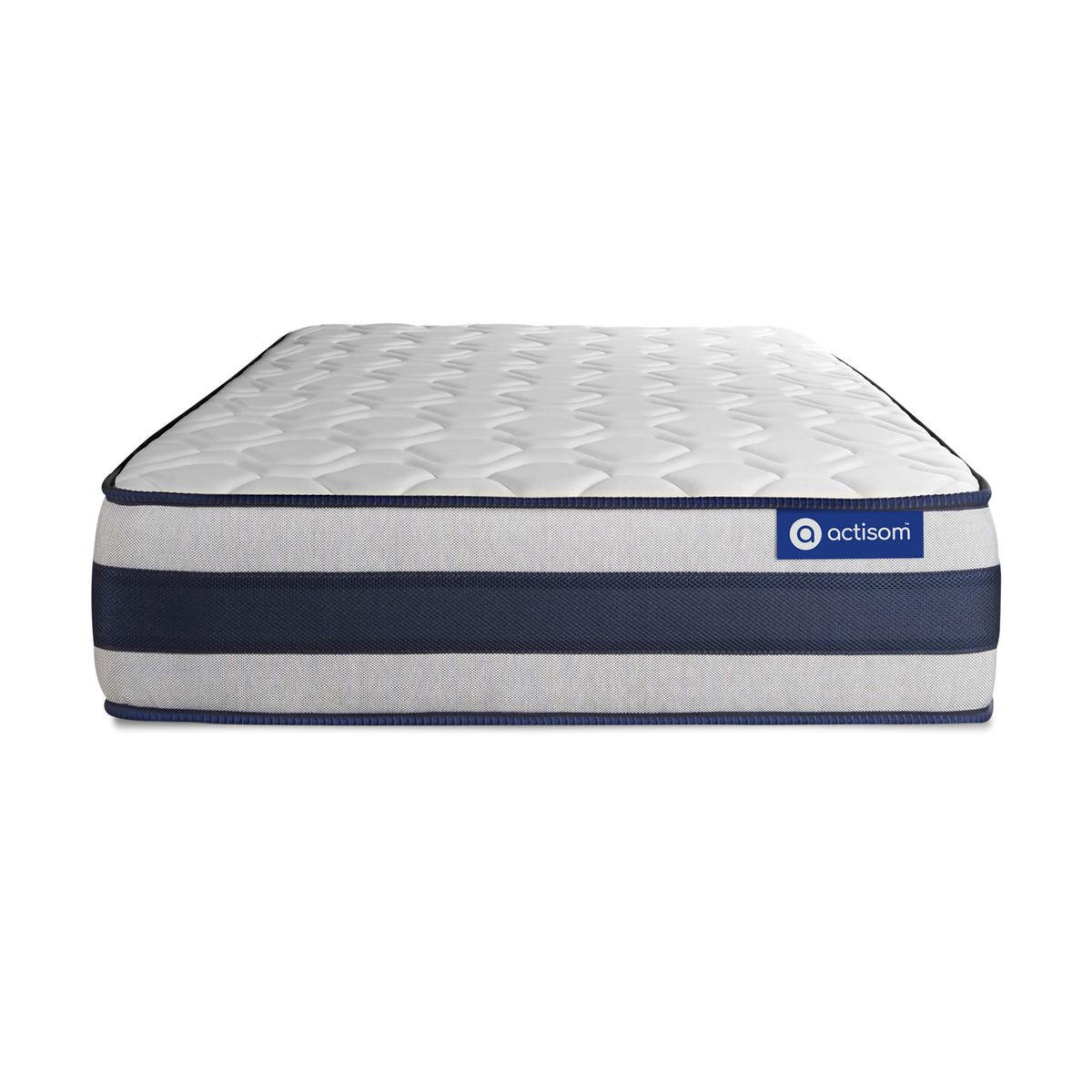 BETT Actilatex ergo Latex und Memory-Schaum 80 x 190 cm h3 - Kit Bettgestell Weiß - Beige/Weiß, Karton/Holz (80/190cm) - ACTISOM