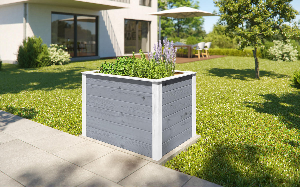 HOCHBEET WEKA Element-Hochbeet Modular - Grau, Holz (100/69/71cm)