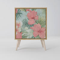 SIDEBOARD HAWAIIAN SPIRIT, Eichefarben, 57,5x42x77,5 cm, Schräge Buchenholzfüße - Eichefarben/Buchefarben, Holzwerkstoff/Buchenholz (57.5/77.5/42cm) - SpaceRebels