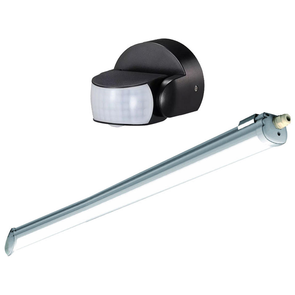 LED DECKENLEUCHTE Grau Kunststoff - Grau, Kunststoff (120/6.5/5.8cm)