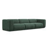 4-SITZER-SOFA Chenille Stoff Grün - Schwarz/Grün, Kunststoff/Textil (319/70/89cm) - Makamii