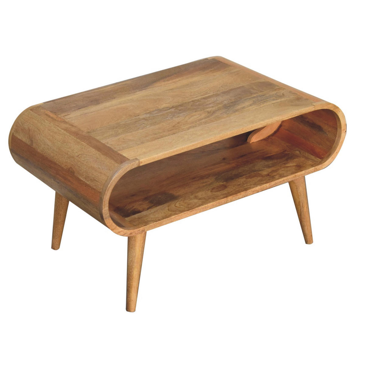 COUCHTISCH Offen Eichenoptik, Offenes Fach, Beige - Beige, Holz (50/80/44cm) - Artisan Furniture