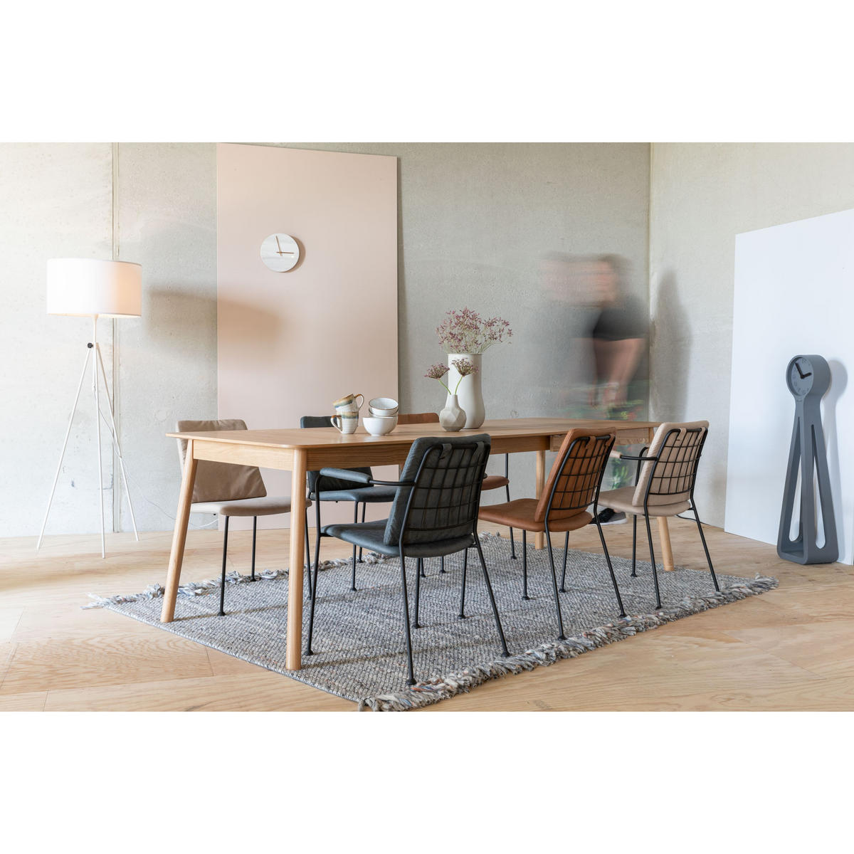 ESSTISCH Glimps Ausziehbarer 180/240x90 cm Natur - Naturfarben, Holz (180/90/76cm) - Zuiver