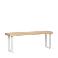 BANK Alys Natürlich 120 cm x 47 cm - Naturfarben/Weiß, Holz (120/47/34cm) - Klast Home