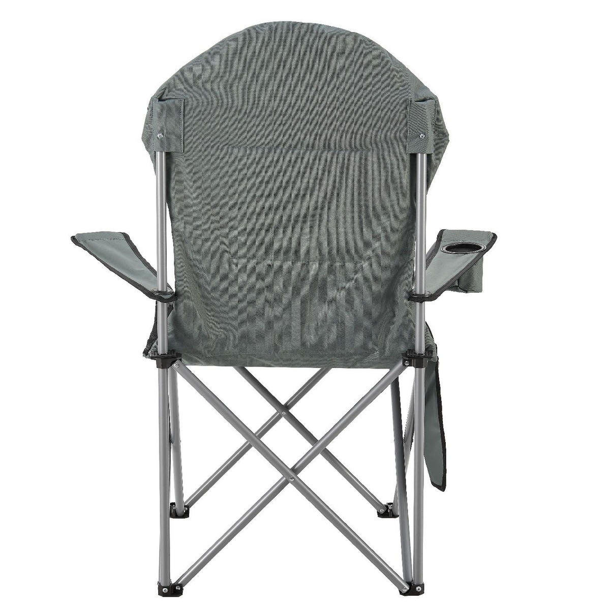 CAMPINGSTUHL Lido grau mit Flaschenhalterung & Tragetasche - Grau, Textil (62/102/62cm) - Juskys