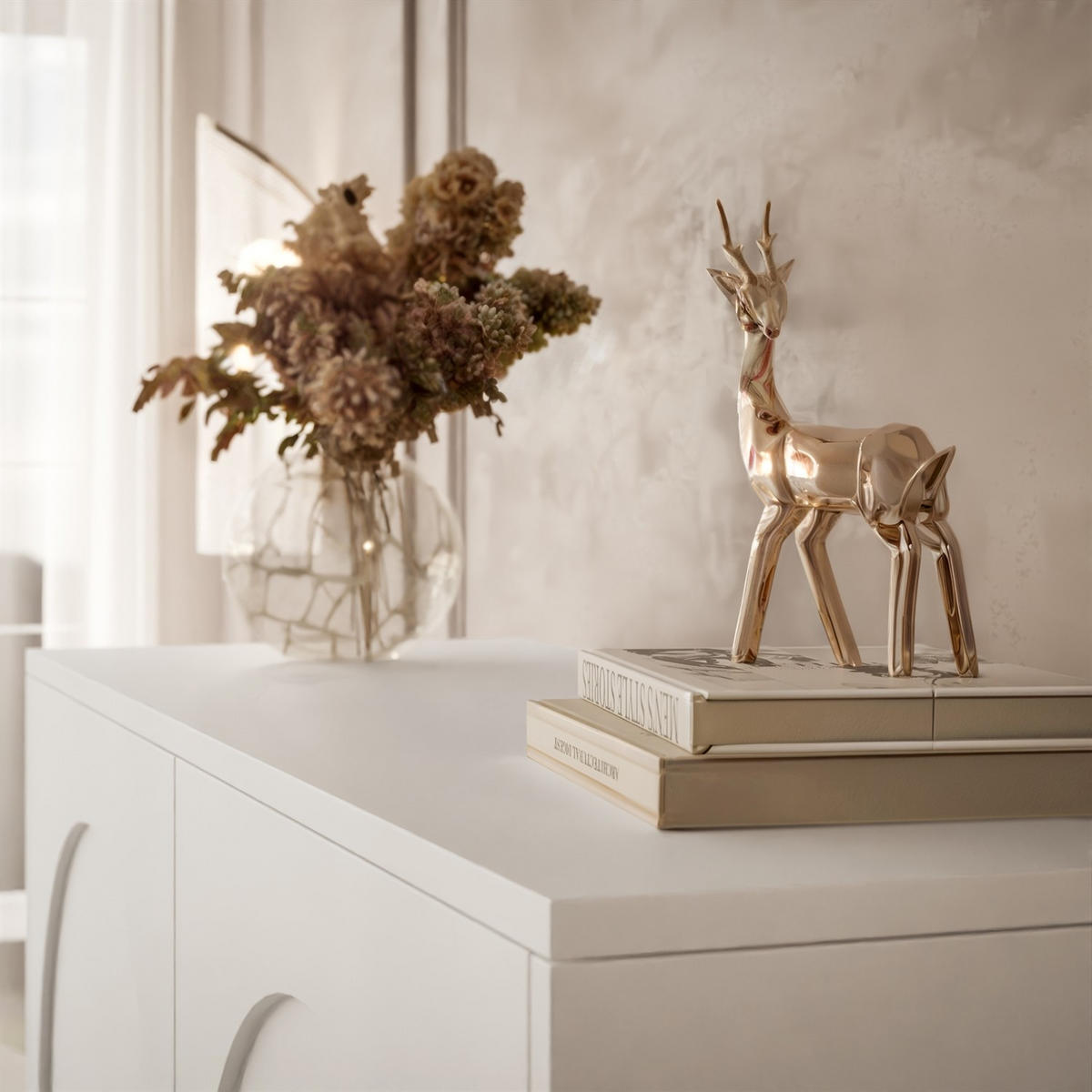 HIGHBOARD ARIADNA weiß - Weiß, Holzwerkstoff (104/119/35cm)