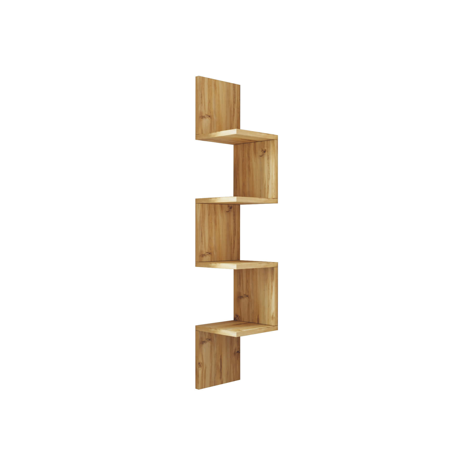 ECKREGAL Hellbraun 22/22/117 cm - Braun, Holzwerkstoff (22/117.2/22cm) - Mobili Rebecca