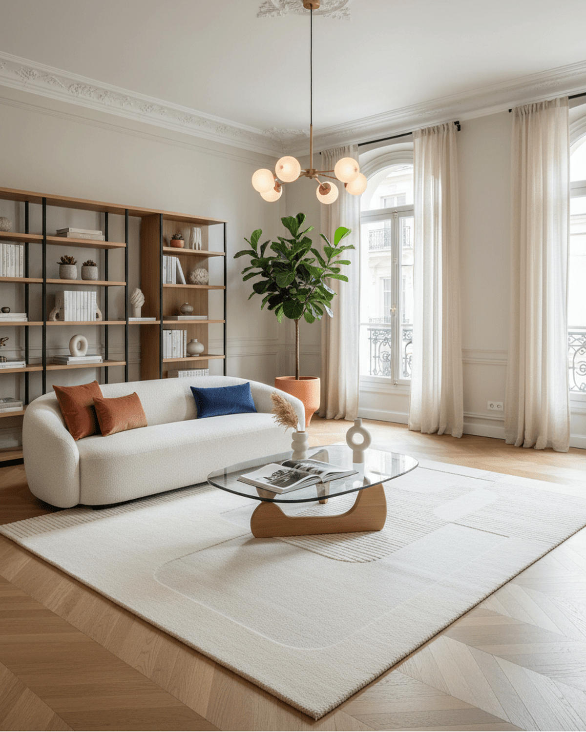 TEPPICH, Weicher, eleganter Reliefteppich weiß - Weiß, Textil (200/290cm) - AFK Living