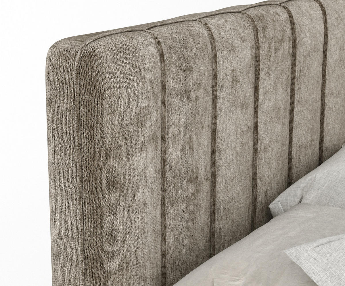 BOXSPRINGBETT Novara Beige 200/200 cm - Beige/Schwarz, Holz/Holzwerkstoff (200/200cm) - Maison de Reve