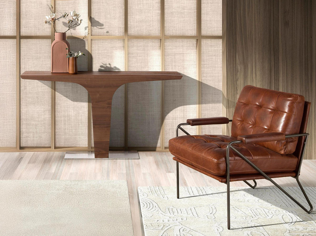 SESSEL Braun Stahl abgedunkelt 69/78/78 cm - Braun, Leder/Metall (69/78/78cm) - ANGEL CERDA