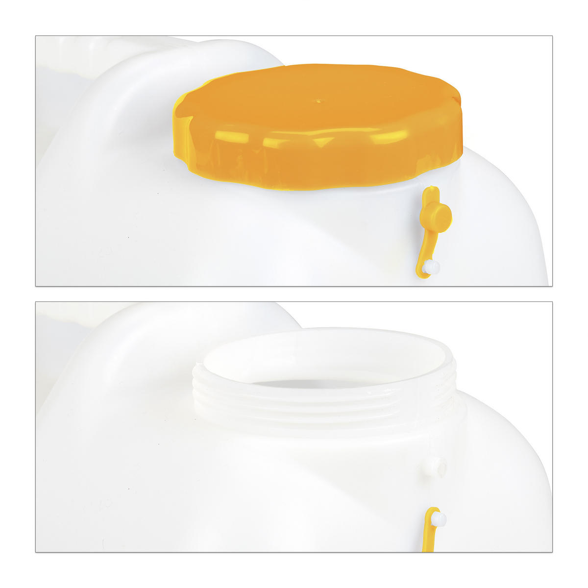 WASSERKANISTER - Weiß, Kunststoff (20L) - Relaxdays