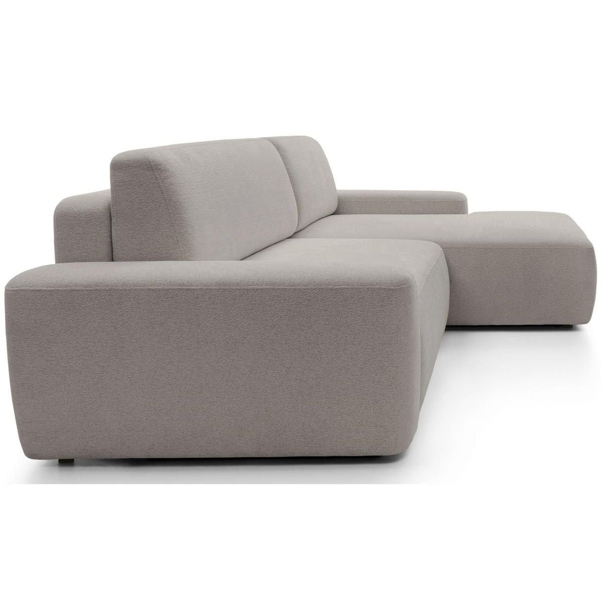 ECKSOFA Baleo Greige Chenille-Bezug - Taupe/Schwarz, Kunststoff/Textil (264/162cm) - Selsey