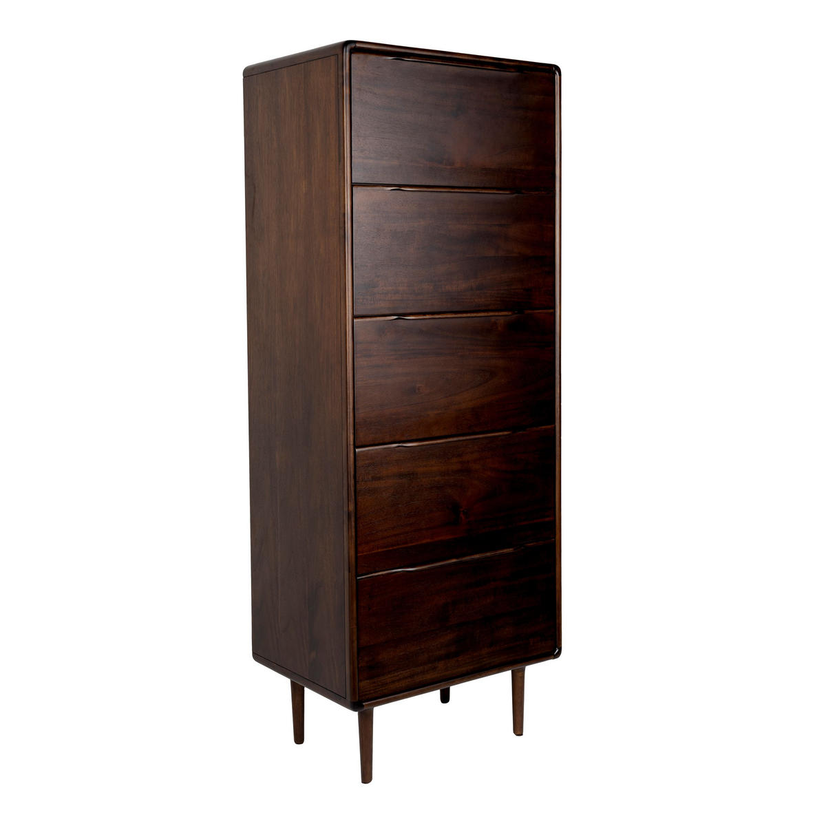 KOMMODE Elroy Niedrig Walnussfarbe - Braun, Holz (65/155/45cm) - Dutchbone