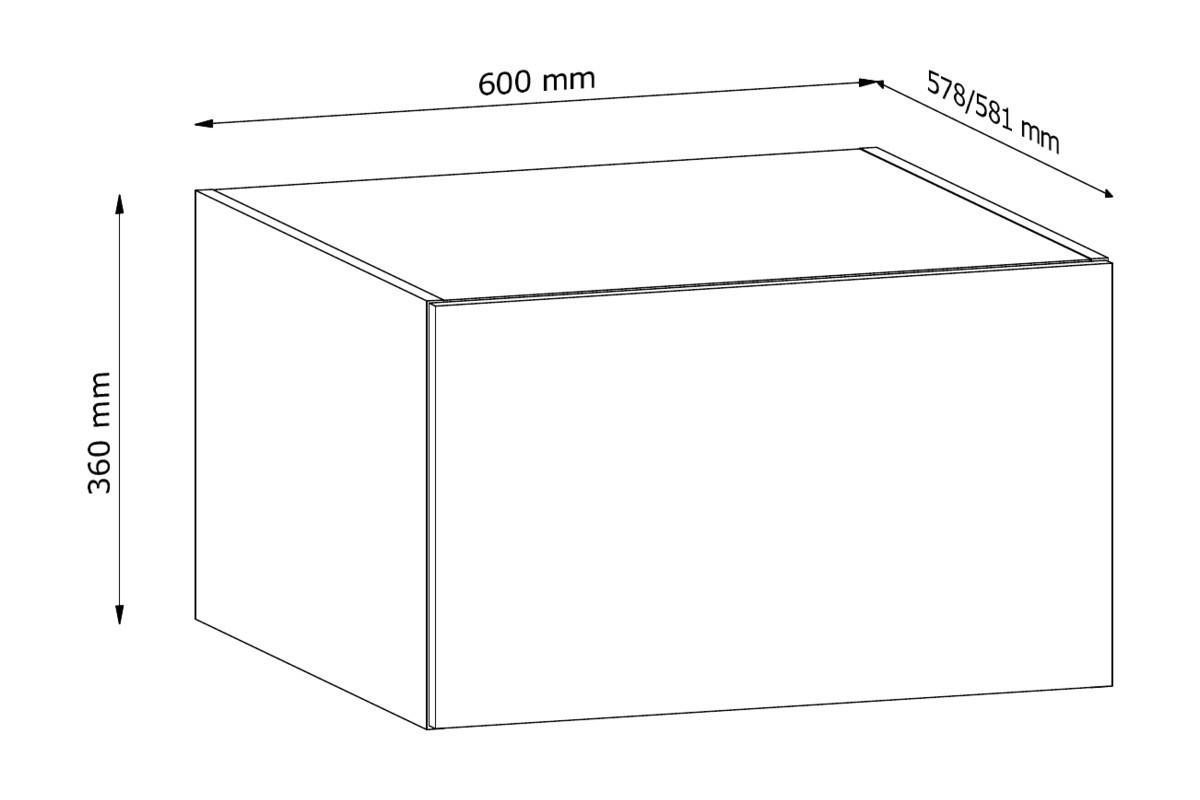 HÄNGESCHRANK 60 cm – Nexa N60 – Grau - Grau, Holzwerkstoff (60/36/58cm) - ROYAL24_MARKT