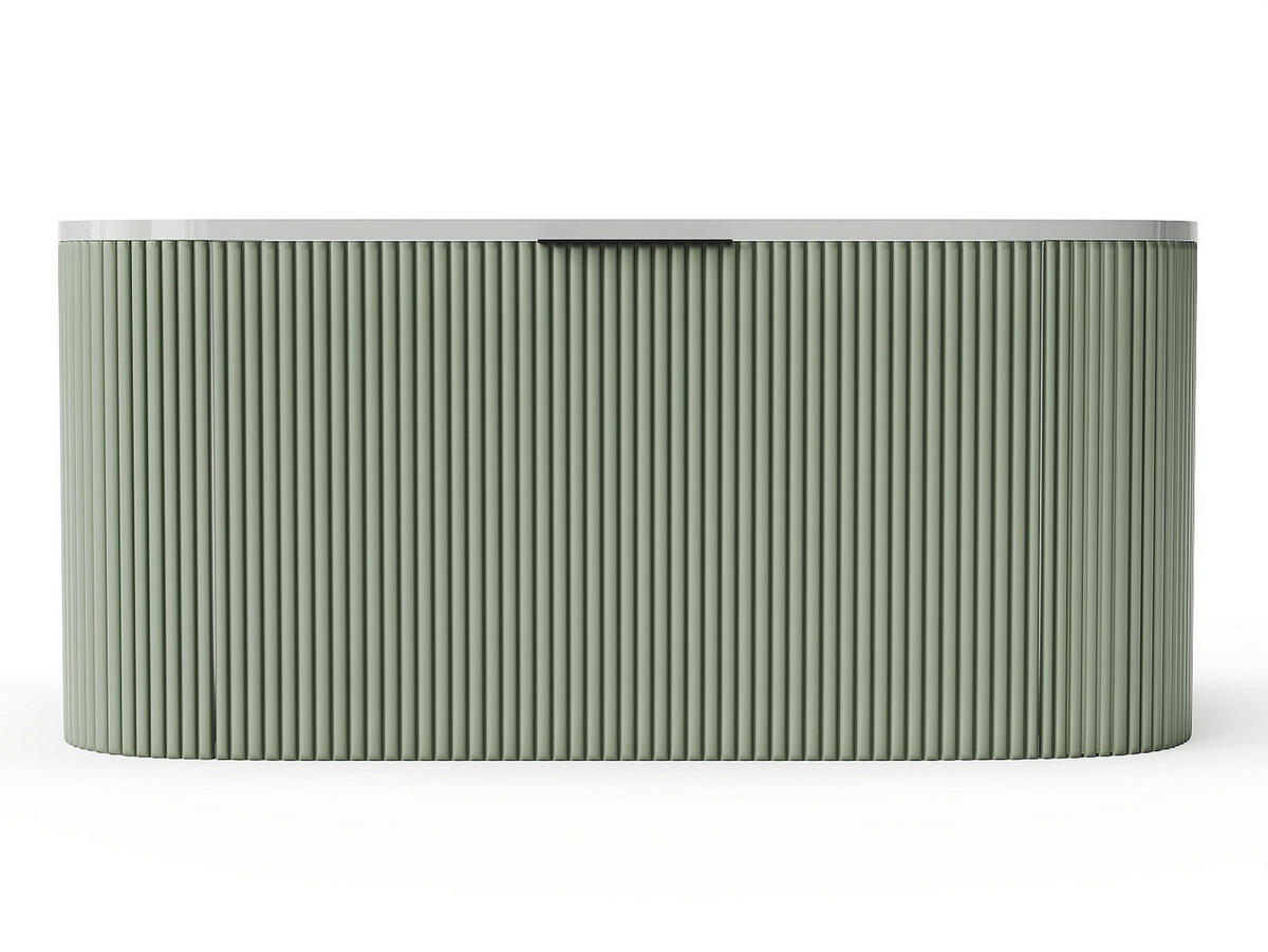 WASCHBECKENUNTERSCHRANK - 99cm x 50cm - MDF - grün - LOMERI - Grün, Holz (99/45/50cm) - Vente-Unique