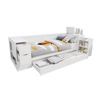 KINDERBETT 90/200 cm Weiß aus MDF mit Stauraum - Weiß, Holzwerkstoff (90/200cm) - OKMYHOME