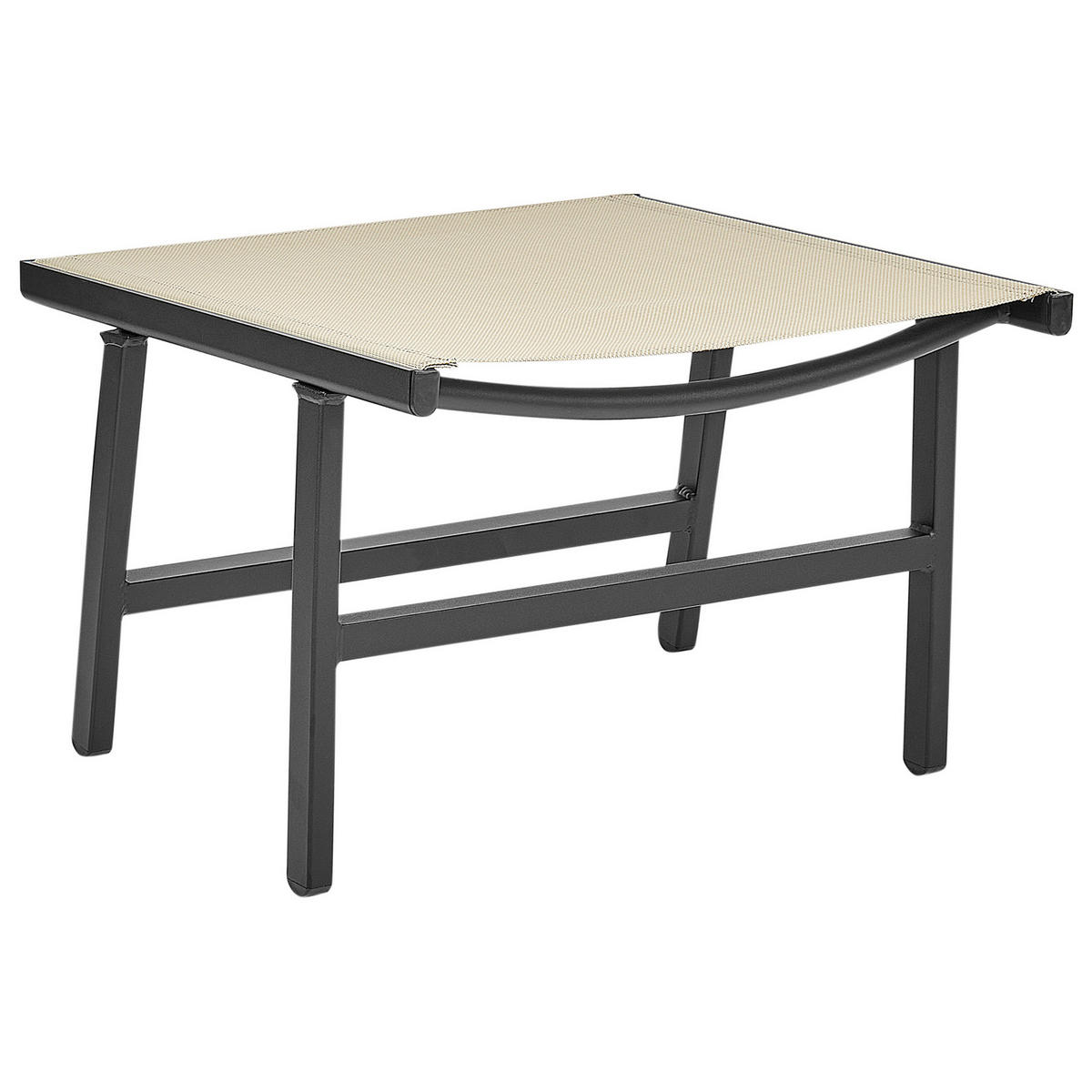 GARTENSTUHL Beige-Schwarz Marceddi - Beige/Schwarz, Textil (54/70/60cm) - Beliani