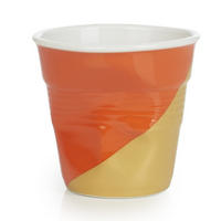 KNICKBECHER Espresso 0,08l Twist orange oben - Multicolor, Keramik (0.08L) - Revol Porcelaine France