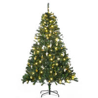 WEIHNACHTSBÄUME 112/112/180 cm gruen aus Metall mit 200 LEDs - Grün, Metall (180cm) - OKWISH