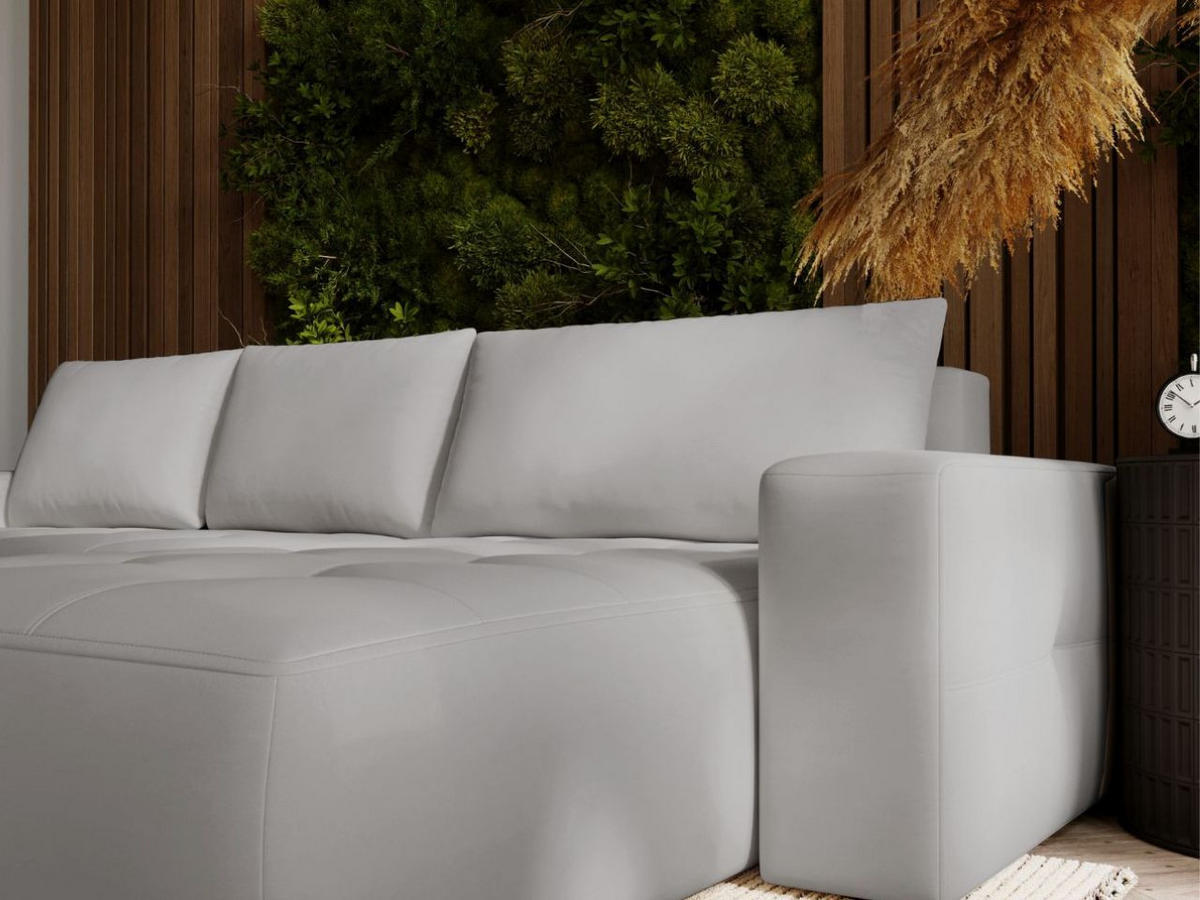 ECKSOFA Portland Hellgrau Rechts - Hellgrau, Holz/Kunststoff (250/165cm) - Graingold