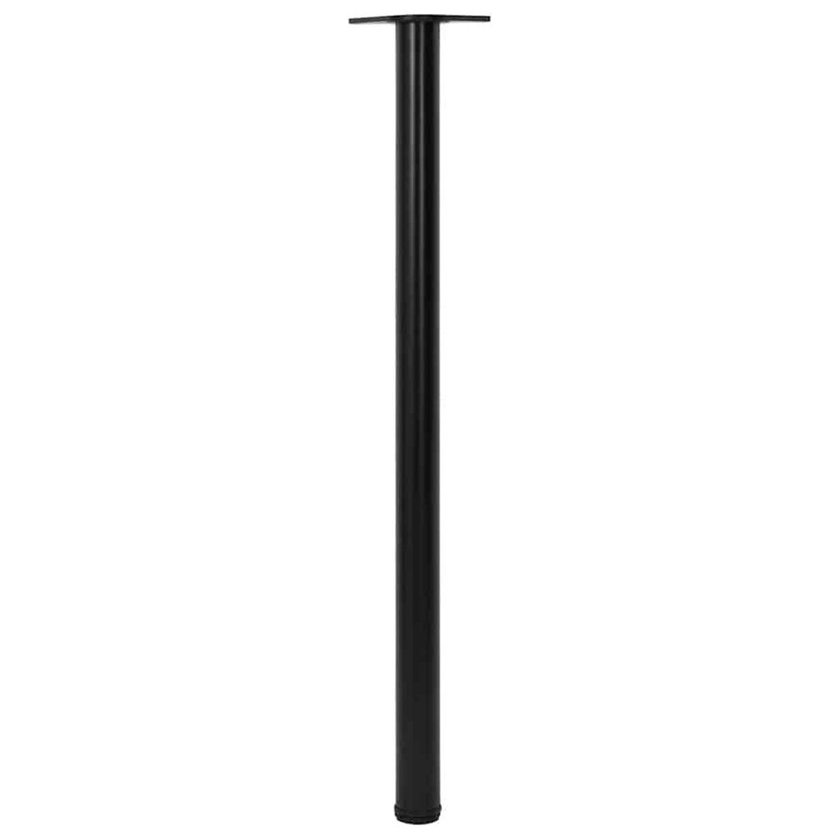 TISCHBEINE Liegen Füße 110 cm Schwarz Eisen - Schwarz, Metall (6/110/6cm) - vidaXL