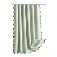 DUSCHVORHANG, grün, Leinenoptik, 90 x 180 cm - Grün, Textil (180/90cm)
