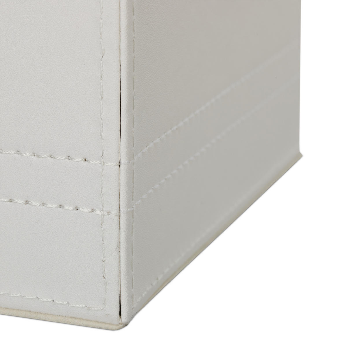 SCHREIBTISCHORGANIZER - Weiß, Wellpappe/Kunststoff (15/19/13cm) - Relaxdays