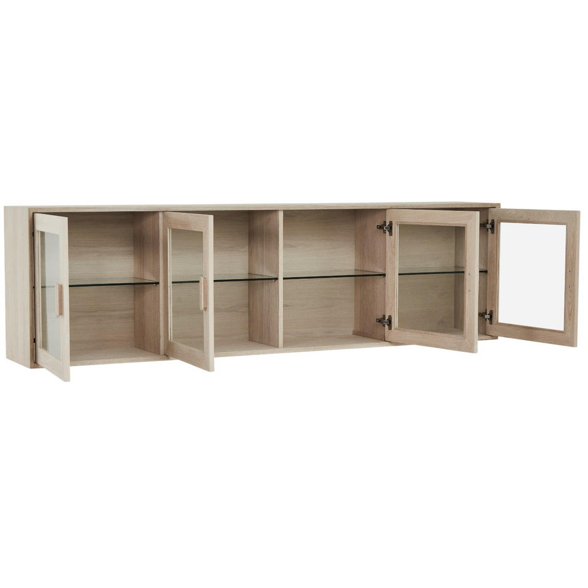 VITRINE Eiche massiv - Eichefarben, Holz/Holzwerkstoff (212/60/34cm) - Furnhouse