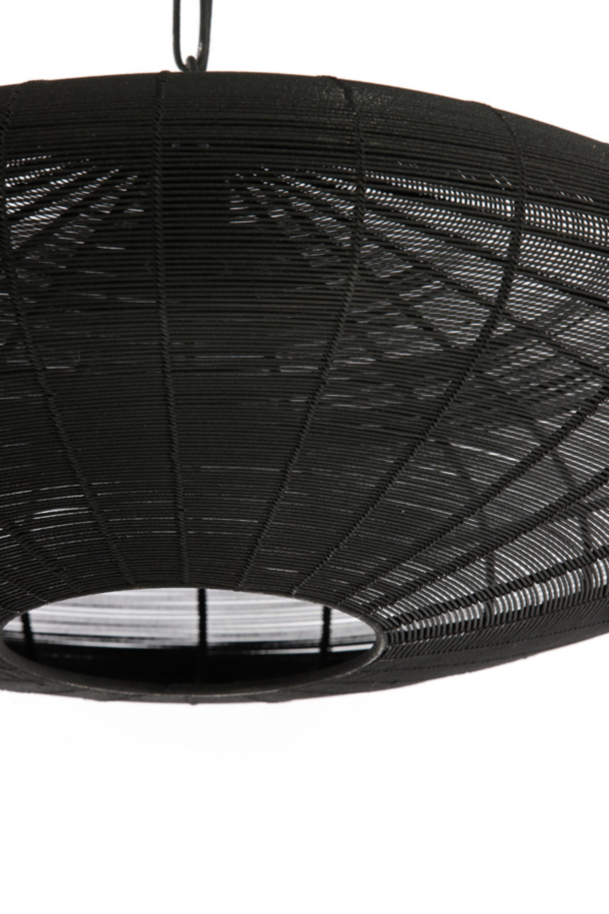 HÄNGELAMPE Bahoto Schwarz Ø60/23 cm - Schwarz, Metall (60/60/23cm) - Light & Living