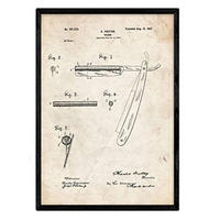 POSTER Rasiermesser Patent A3 Rahmenlos - Klar, Papier (29.7/5/42cm) - Nacnic