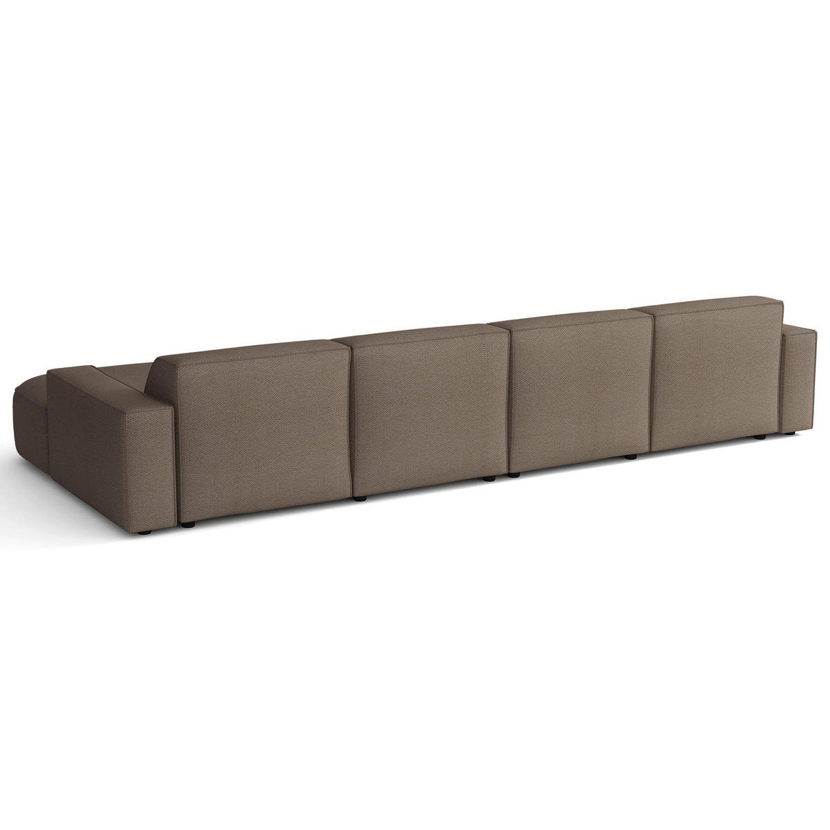 SEDACÍ SOUPRAVA Sallmo ve tvaru U, třímístná, univerzální, 374 cm - černá/světle hnědá, textil/plast (374/70/166cm) - Selsey
