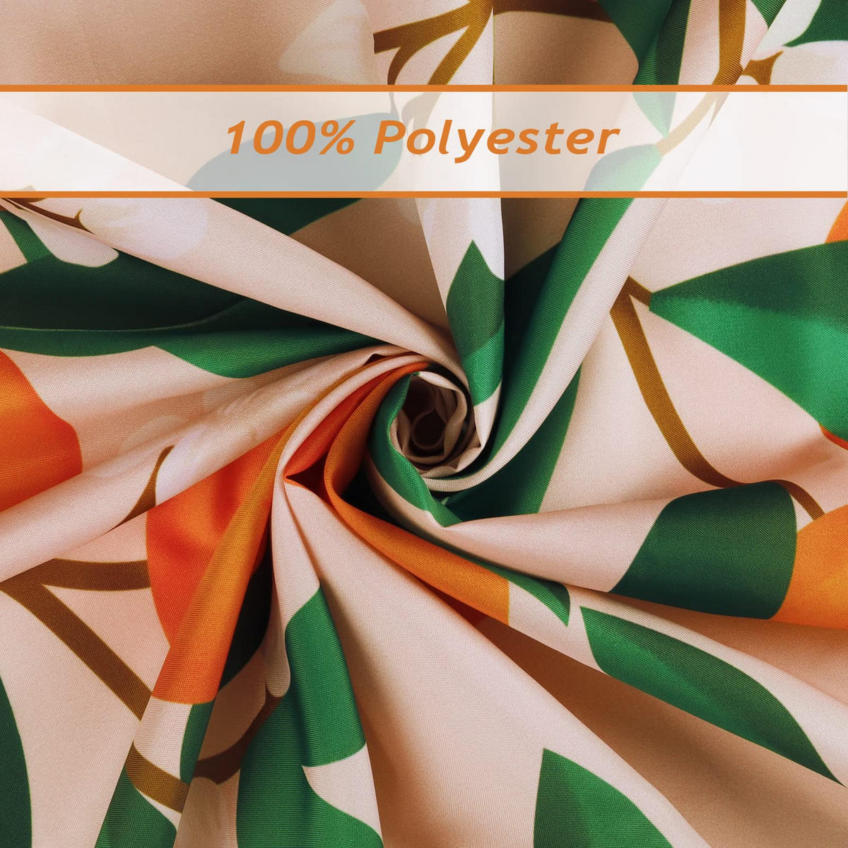DUSCHVORHANG Orange wasserdicht schimmelresistent mit Haken - Orange, Textil (220/180cm) - MCBOSON