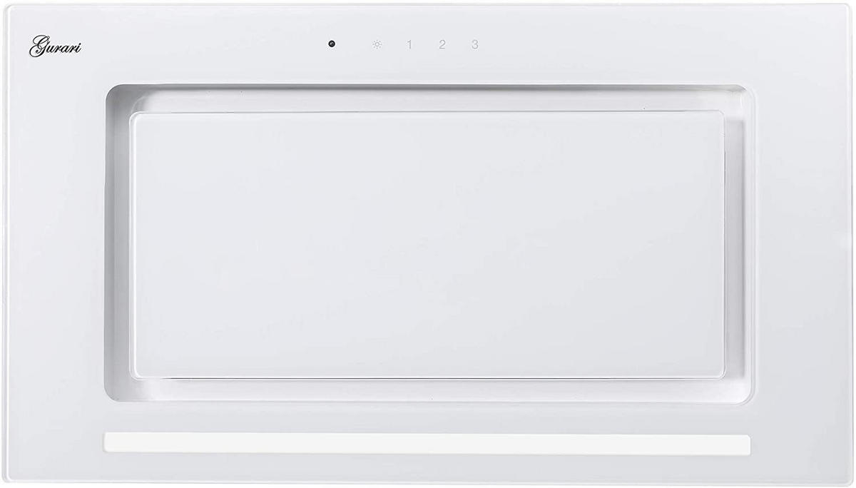 DUNSTABZUGSHAUBE GCH E 217 WH 70 PRIME +Umluftset, 70 cm Weiß Glas - Weiß, Glas/Metall (70/29.5/23.5cm) - Gurari