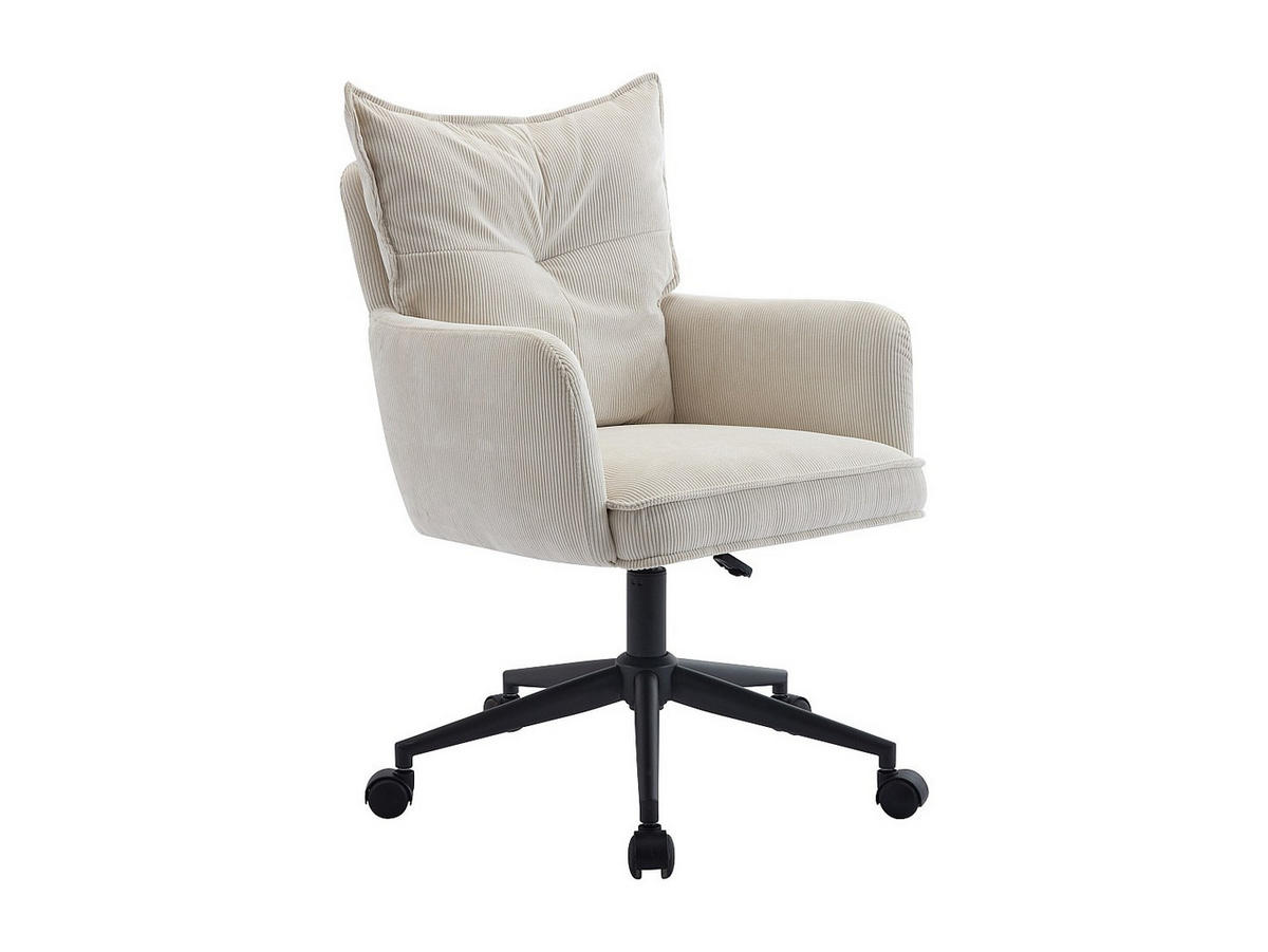 BÜROSTUHL ohne Armlehnen - 59.5 cm x 64 cm - stoff - cremefarben Bataru - Creme, Textil (59.5/88/64cm) - Vente-Unique